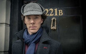 I couldn't resist! Benedict Cumberbatch as Sherlock Holmes complete with death frisbee.